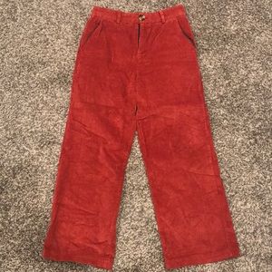 SHEIN button waist wide leg pants